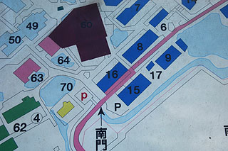 横浜国立大学キャンパス　南門付近の地図