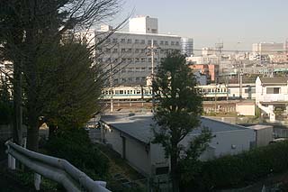 稲田登戸病院北側からの眺め