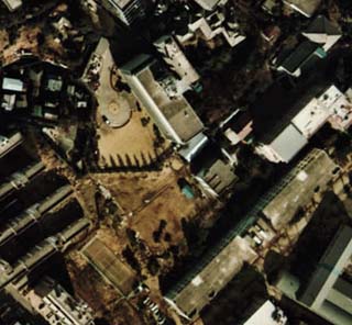 1974年当時のKDD研究所の空中写真